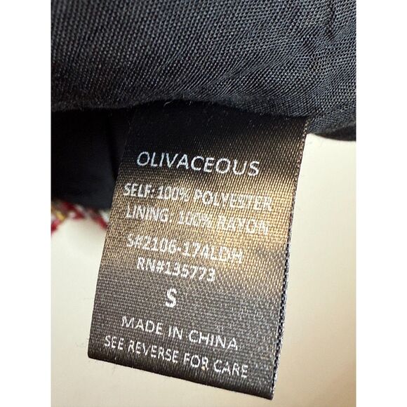 Olivaceous Women's Size S Red Multi Tweed Mini Dress Short Length NWT - Picture 8 of 8